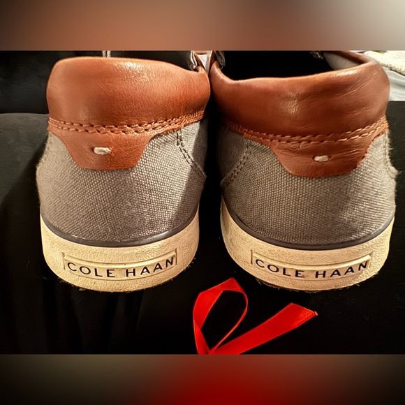 Cole Haan Men's Tan and Gray Slip-On Loafers - Picture 3 of 6